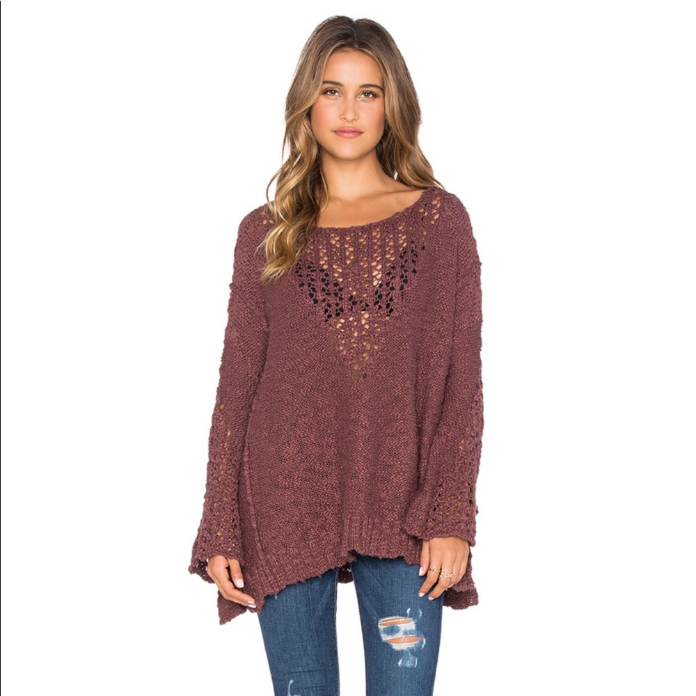 Free People | Pretty Pointelle Vee Sweater